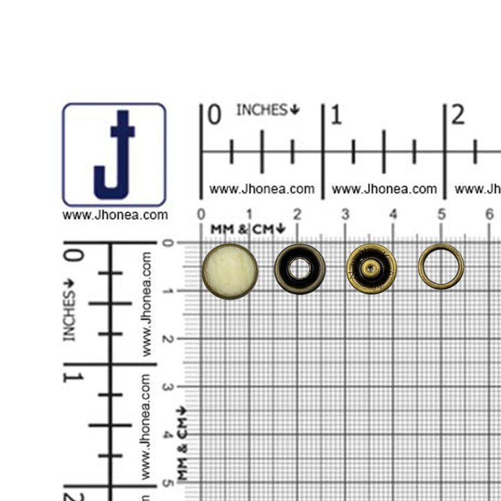 Classic 12mm(20L) Solid Brass Prong Snap Buttons with Resin Cap