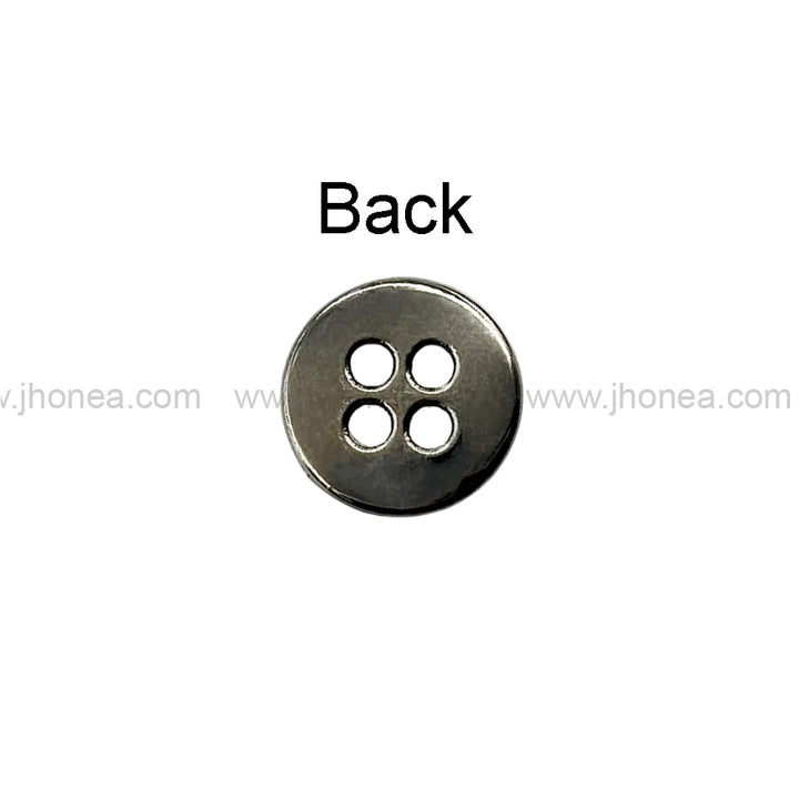 Rounded Rim 4-Hole Shirt/Kurta Metal Buttons
