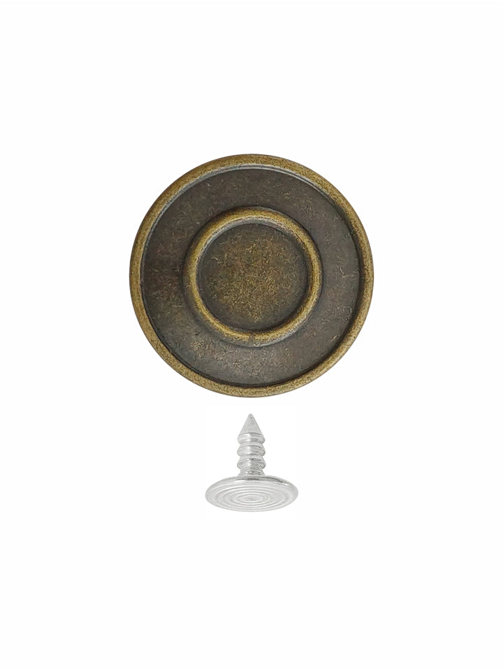 Stylish Brass Buttons with Rounded Rim for Denim Jeans/Jackets/Coats