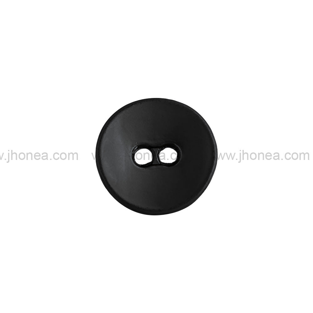 Fashionable Round Shape with Curvy Structure Matte black Metal Button