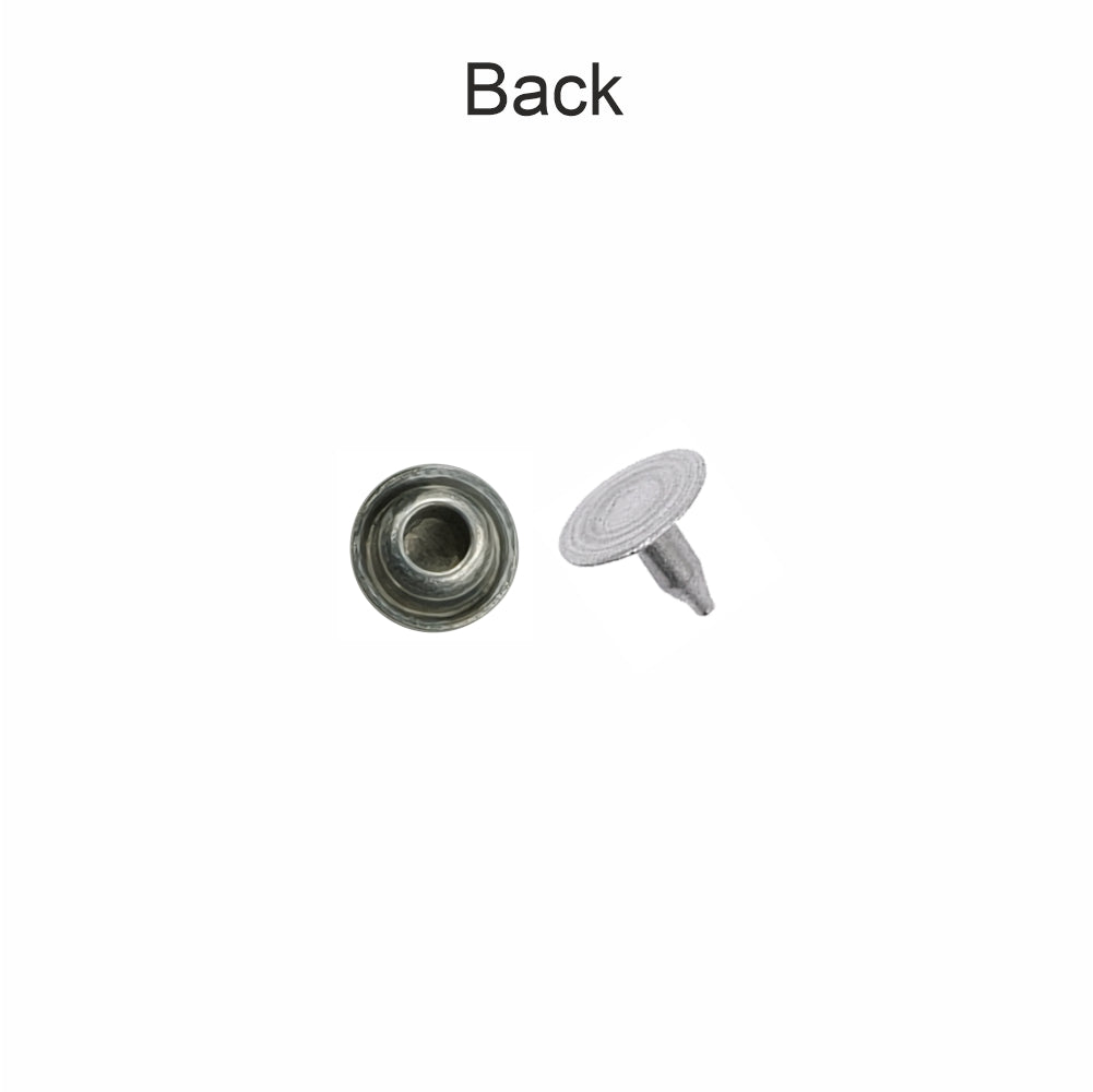 Round and simple rivet stud fasteners for jackets and jeans