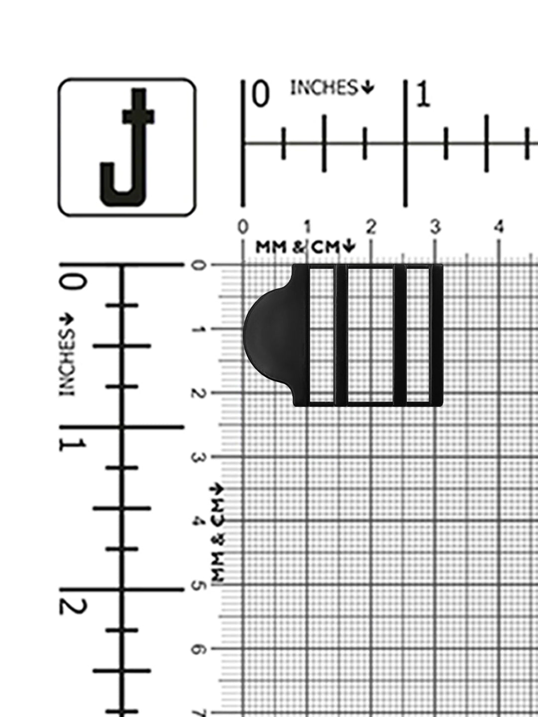 Triple-Bar Slide Strap Adjuster Metal Buckle for Belt and Bags