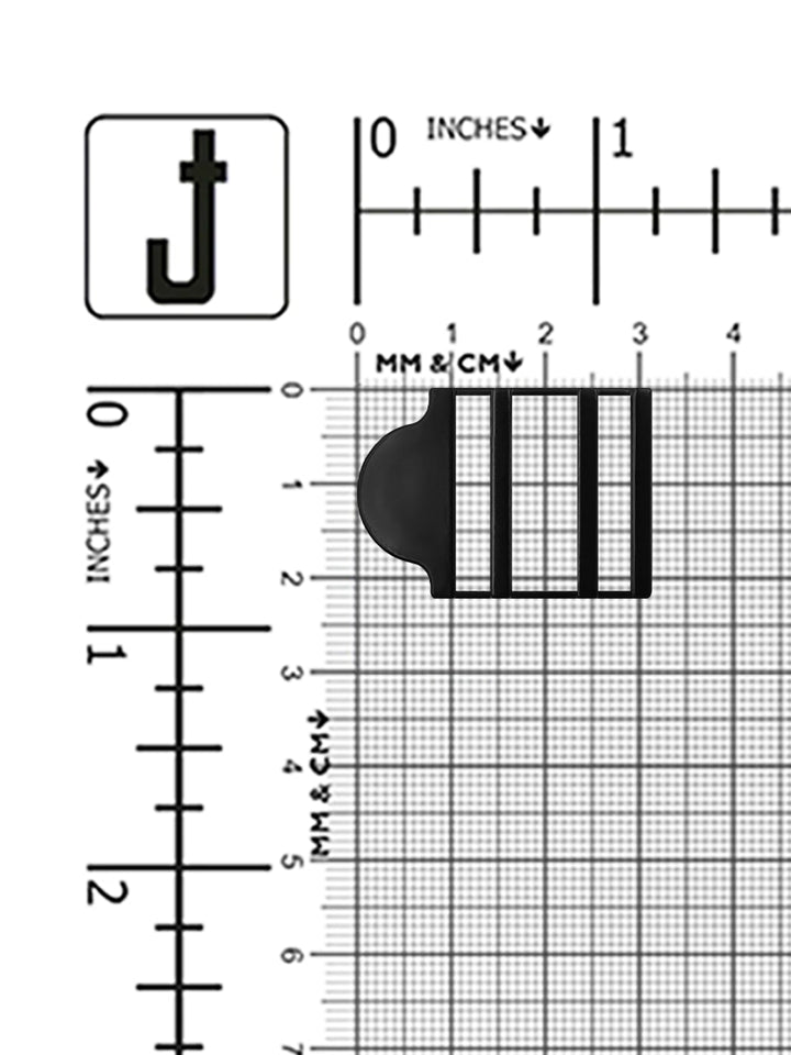 Triple-Bar Slide Strap Adjuster Metal Buckle for Belt and Bags