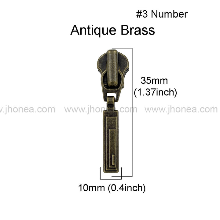 YKK #3 Premium Quality Fancy Metal Zipper Puller