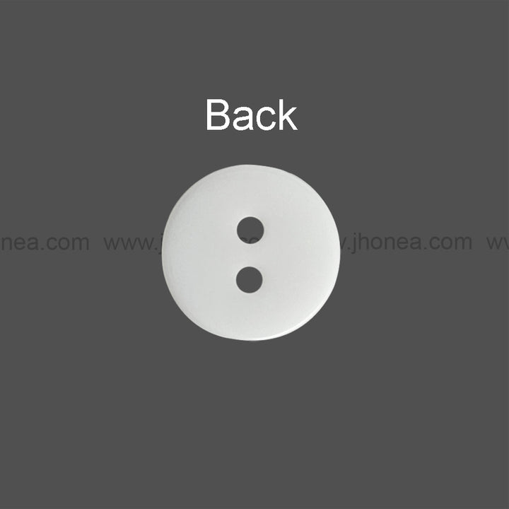 2-Hole Round Shape 12mm(20L) Poly Button