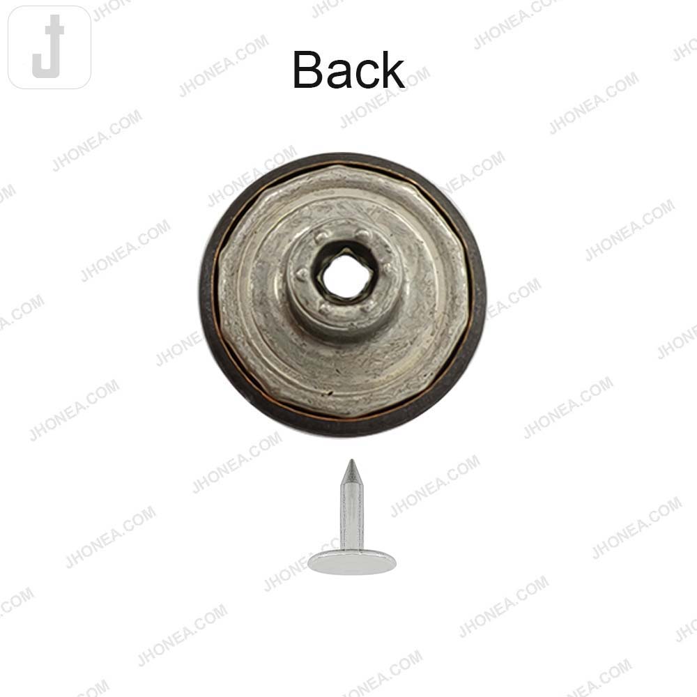 Antique Finish Round Denim Buttons for Jeans and Jackets