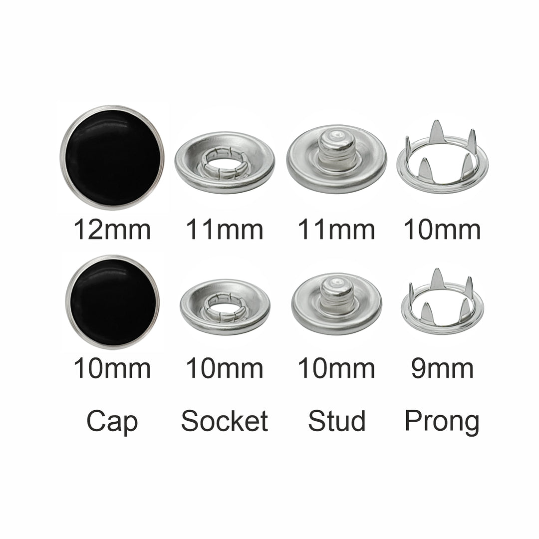 4-Part Prong Press Metal Studs Snap Buttons for Shirt/Kurta