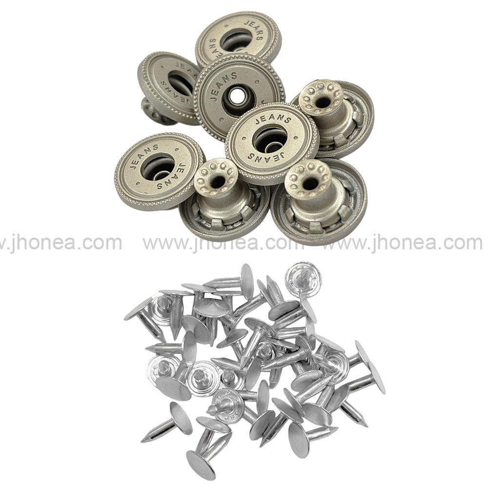 Fashionable Round Metal Jeans Buttons for Clothing