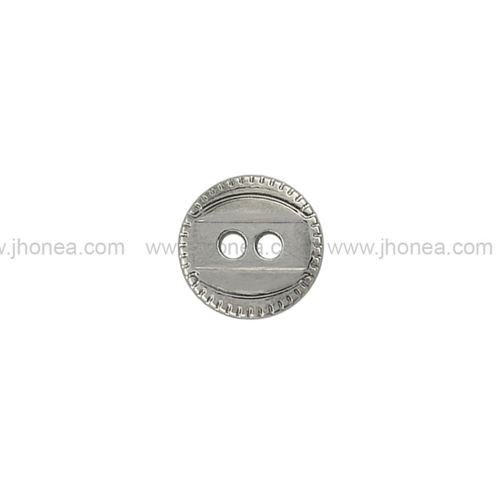 Western Style 2-Hole Round Shape Black Nickel (Gunmetal) Metal Button for Dresses