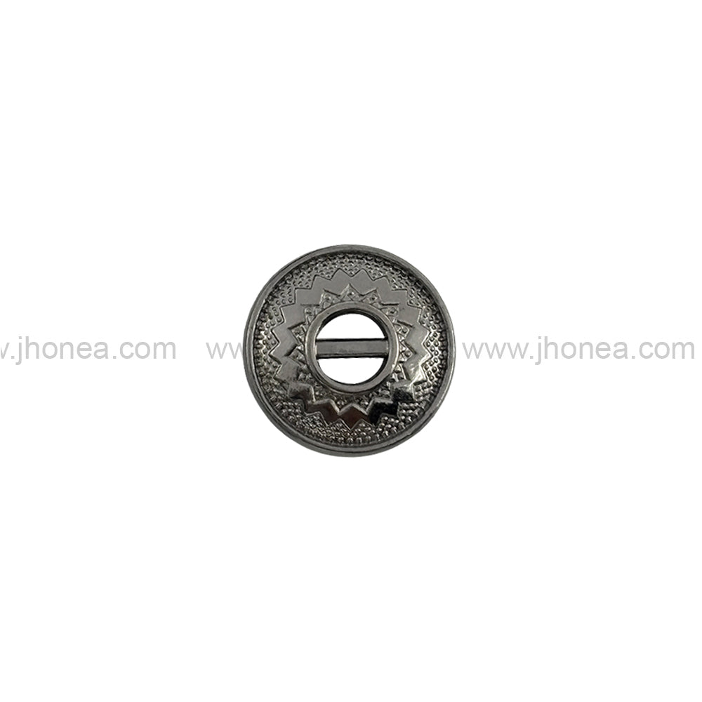 Very Unique Structure Engraved Design Black Nickel (Gunmetal) Metal 2-Hole Shirt Buttons