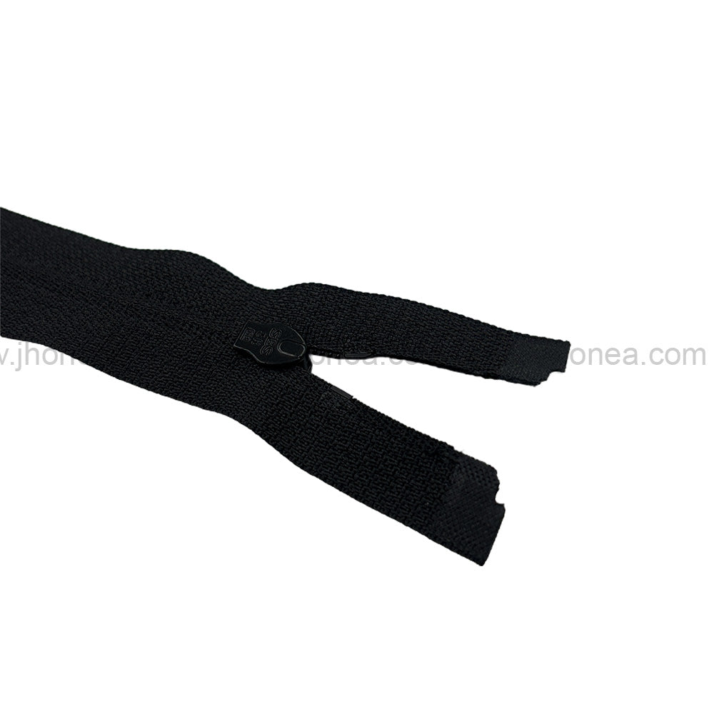 #3 Fancy Black/White Nylon Coil Open-End SBS Coil Zipper
