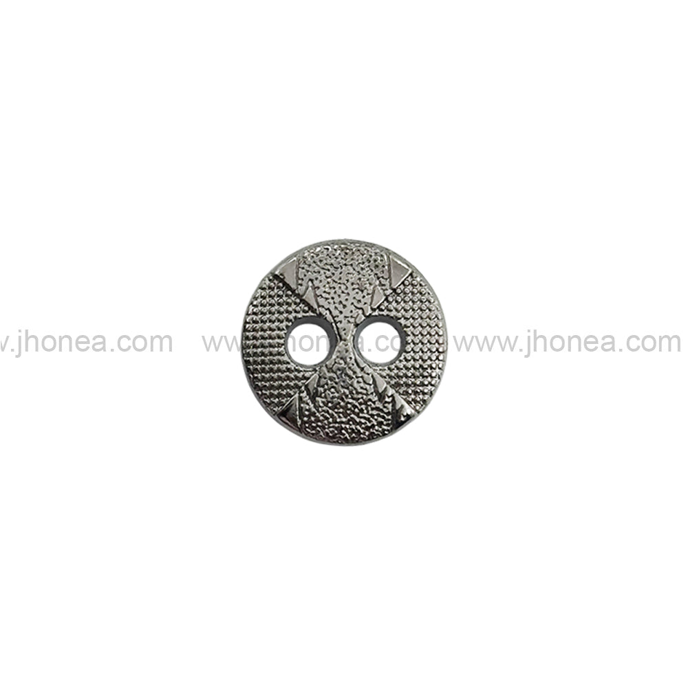 Textured Surface Round Shape Black Nickel (Gunmetal) Metal Buttons for Shirt