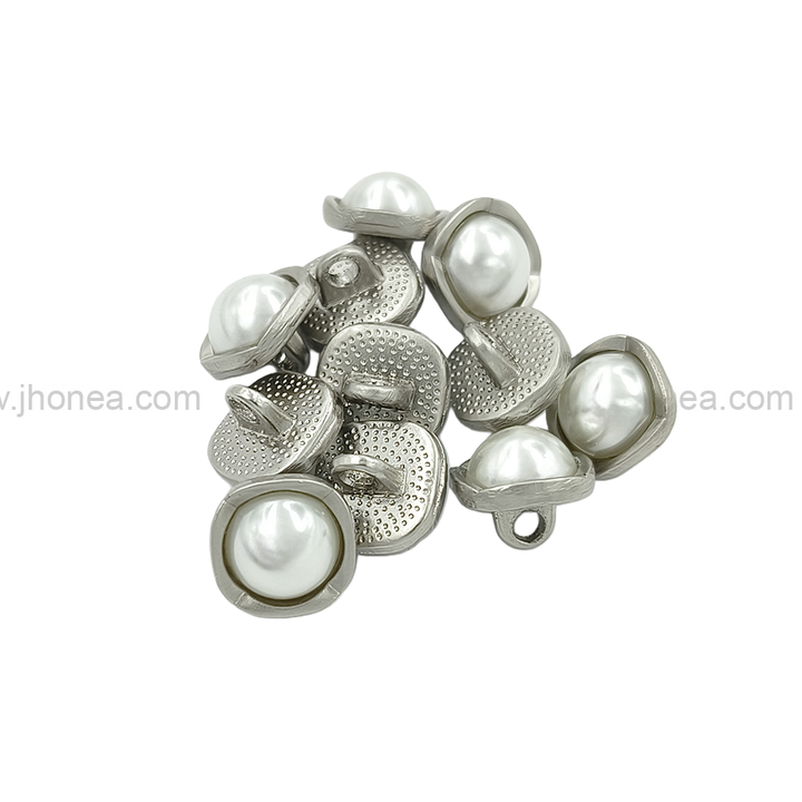 Rounded Square Shape Matte & Shiny Pearl Buttons