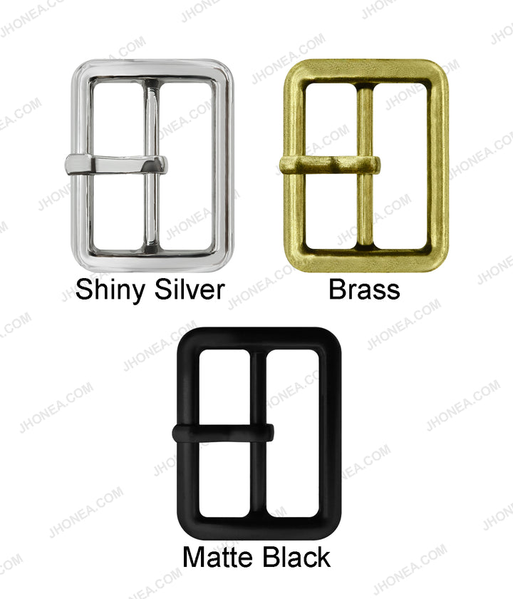 Premium Rectangle Smooth Finish Metal Prong Belt Buckle