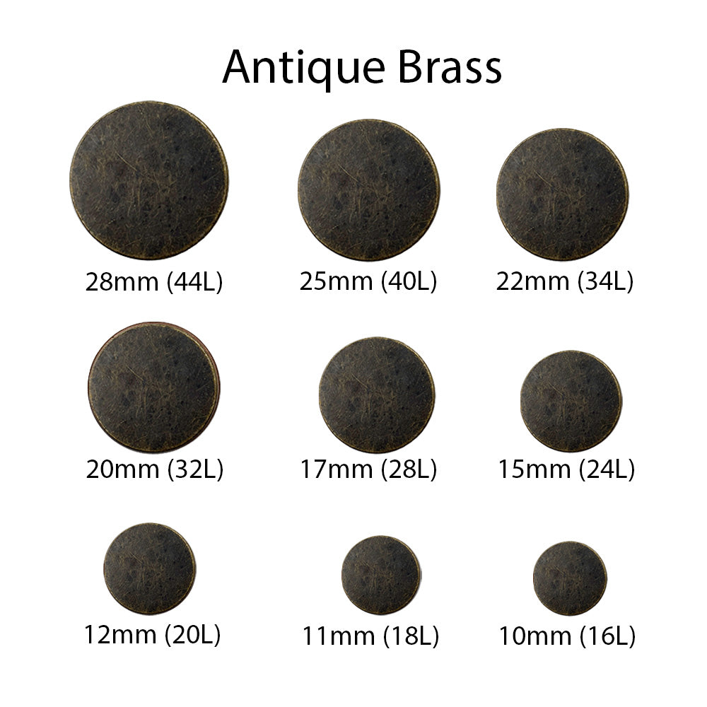 Premium Smooth Antique Surface Shirt/Coat Classic Loop Metal Buttons