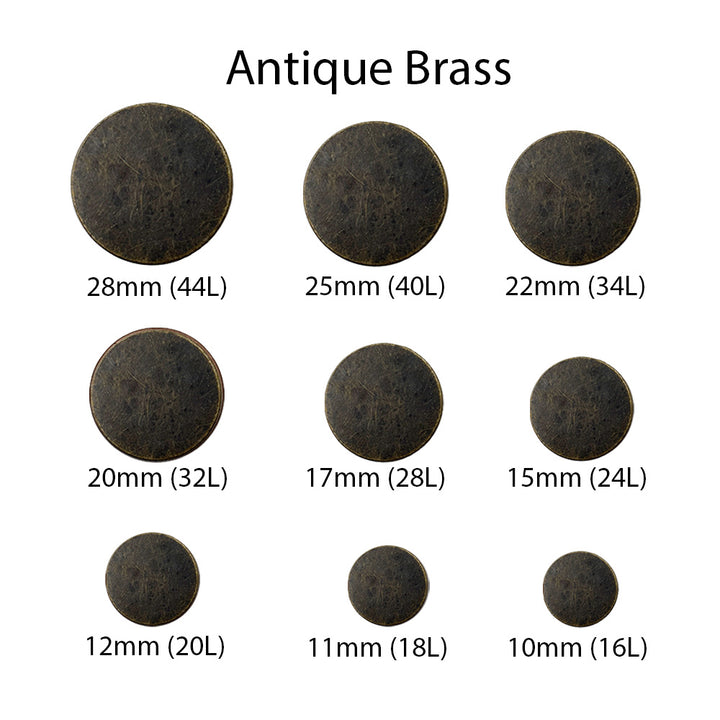 Premium Smooth Antique Surface Shirt/Coat Classic Loop Metal Buttons