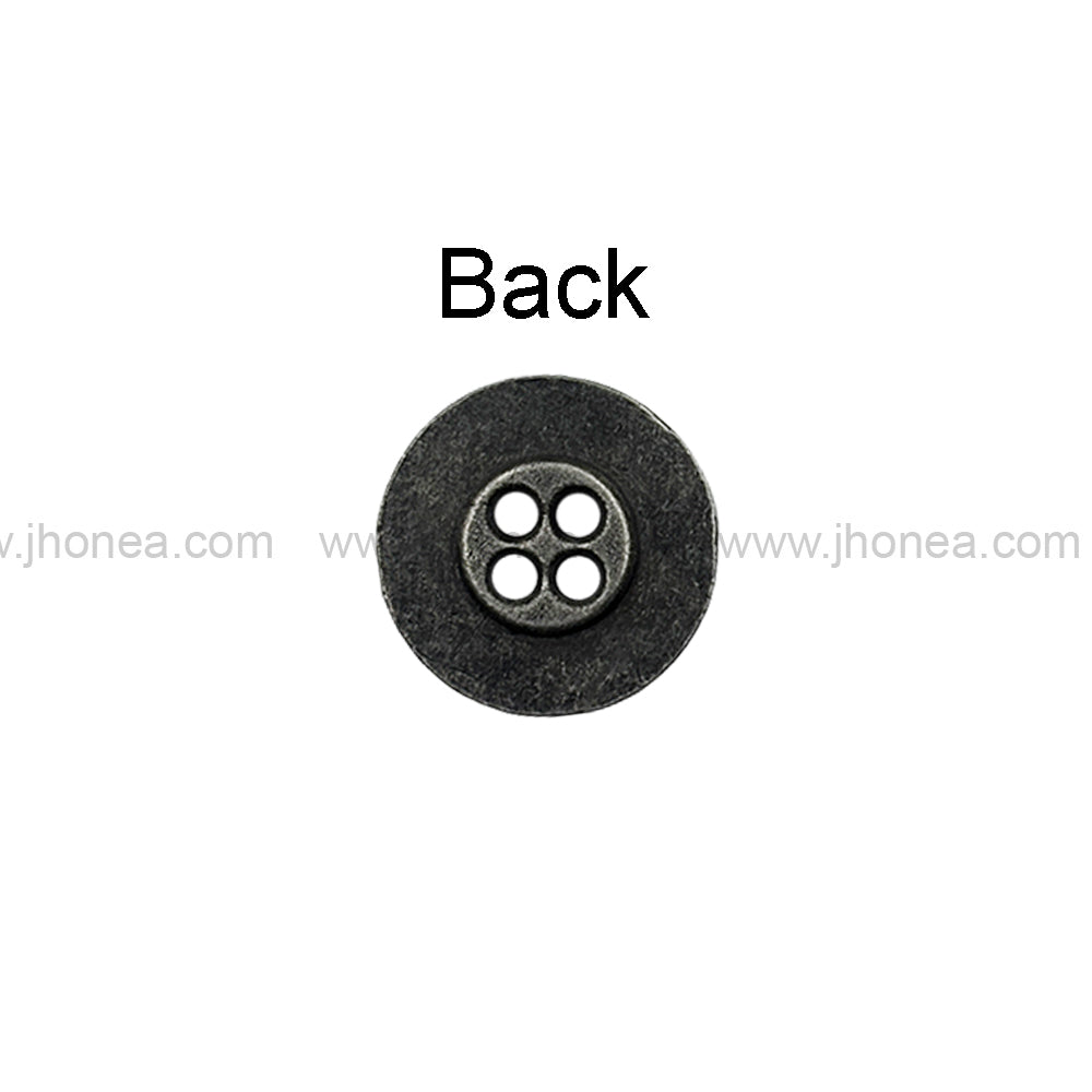 Beautiful Eye-Catching Engraved Design 4-Hole Metal Buttons