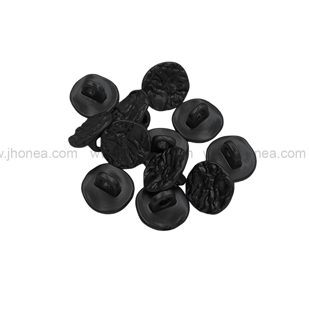 Round Shape Textured 10mm(16L) Classic Metal Shank Button