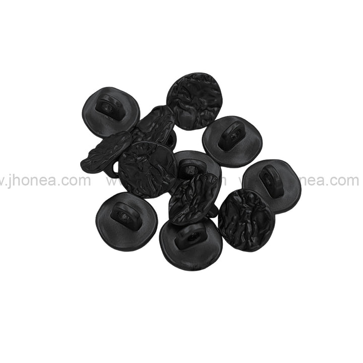 Round Shape Textured 10mm(16L) Classic Metal Shank Button