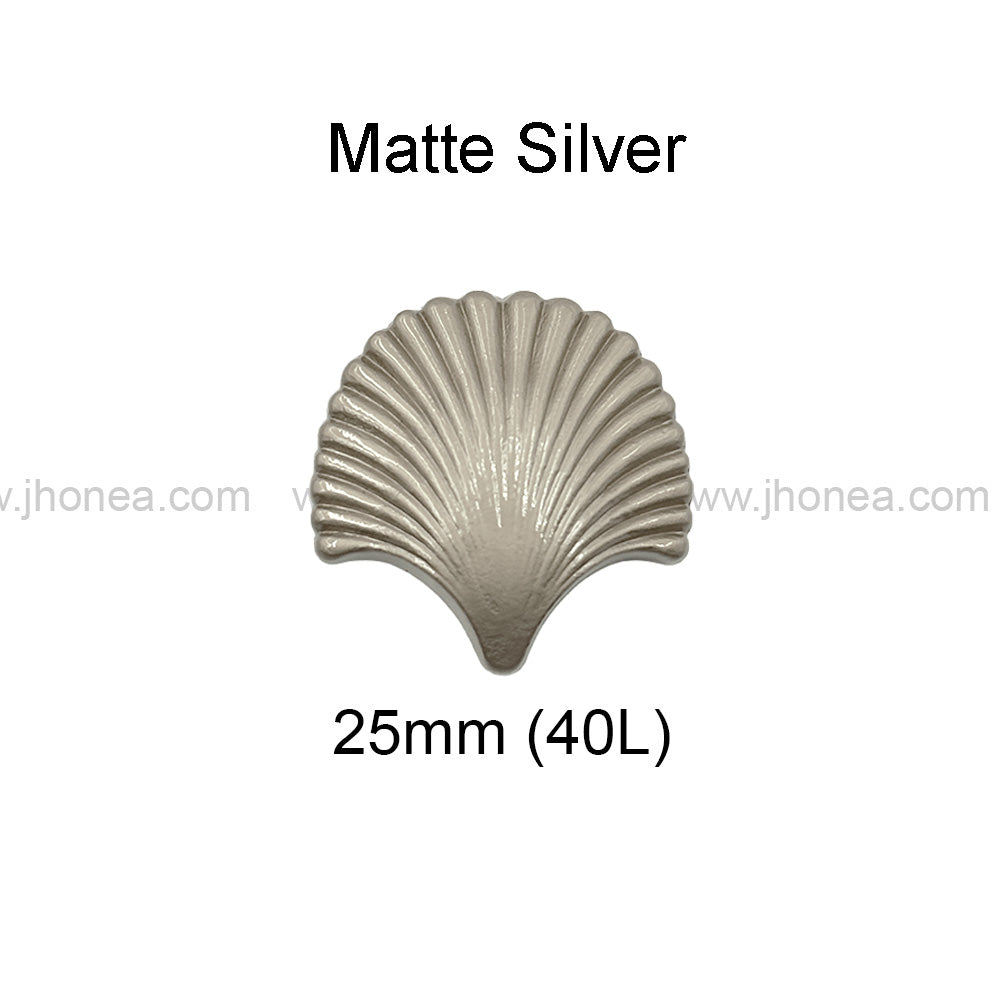Decorative Sea Shell Shape 25mm(40L) Shank Metal Button