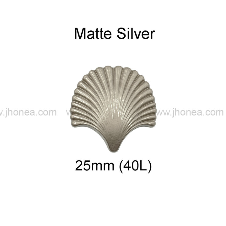 Decorative Sea Shell Shape 25mm(40L) Shank Metal Button