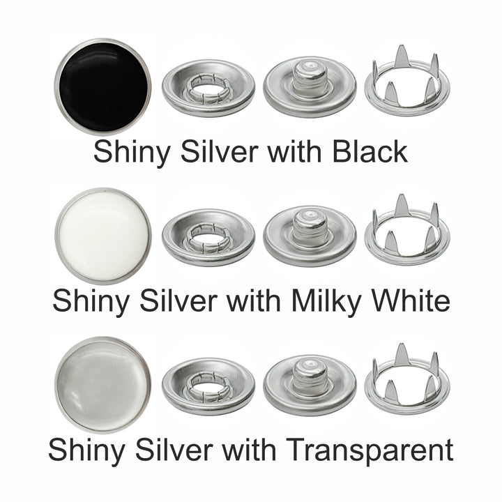 4-Part Prong Press Metal Studs Snap Buttons for Shirt/Kurta