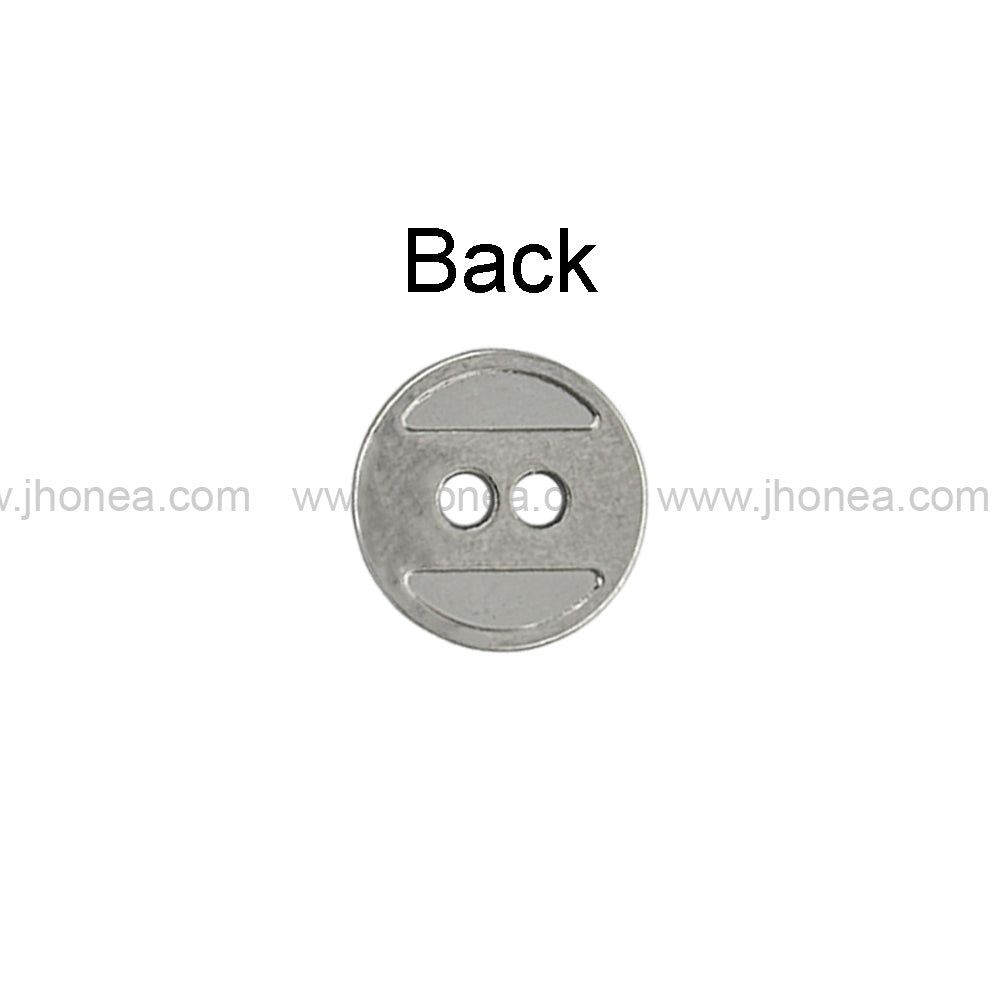 Western Style 2-Hole Round Shape Metal Button for Dresses