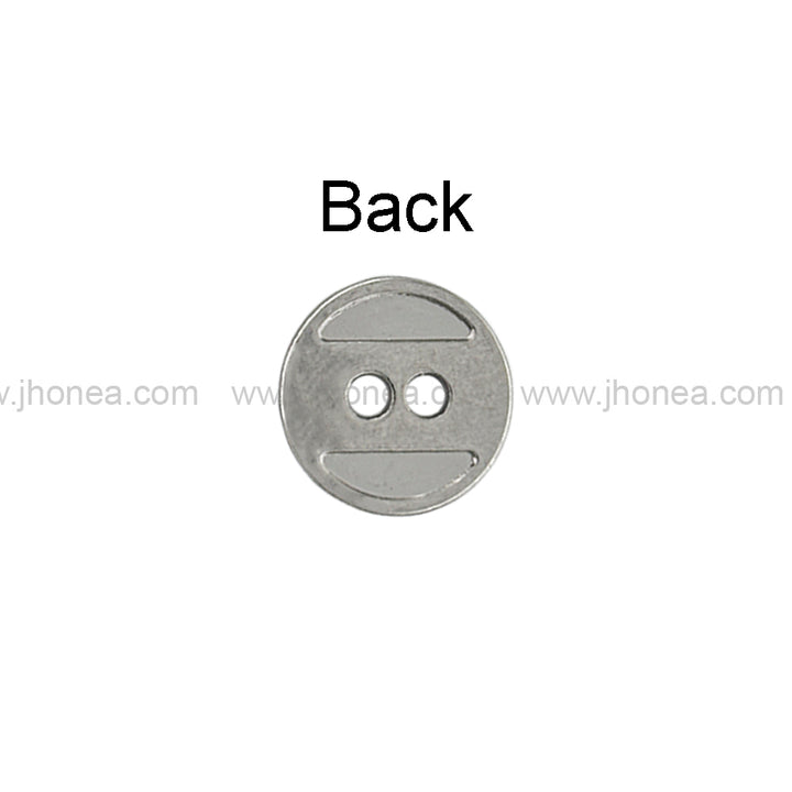 Western Style 2-Hole Round Shape Metal Button for Dresses