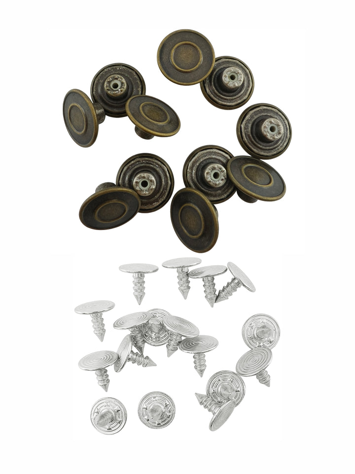 Stylish Brass Buttons with Rounded Rim for Denim Jeans/Jackets/Coats