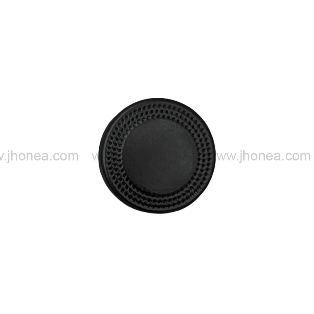 Premium Round Shape Classic Matte Black Finish Shank Metal Button