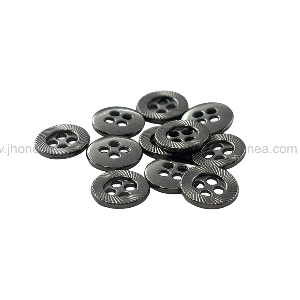 Rounded Rim 4-Hole Shirt/Kurta Metal Buttons