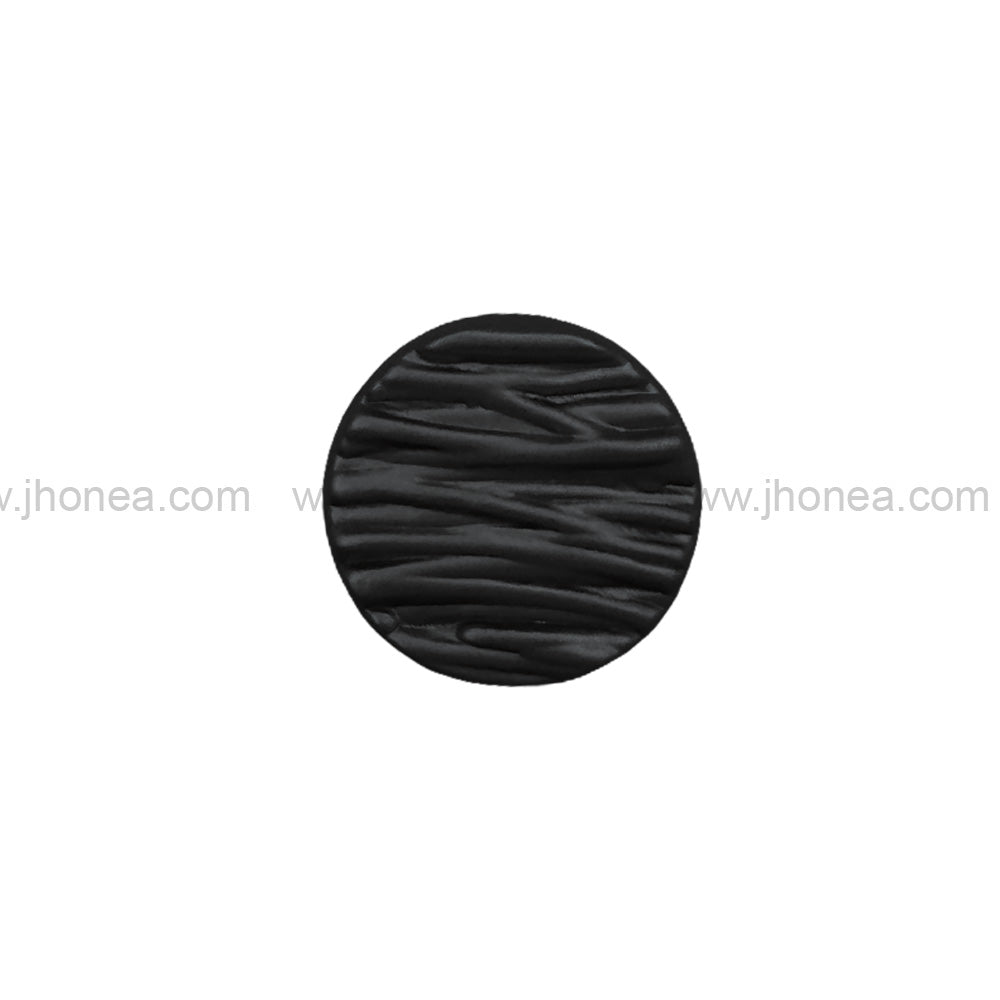 Round Shape Matte Black Finish Classic Shank Metal Button