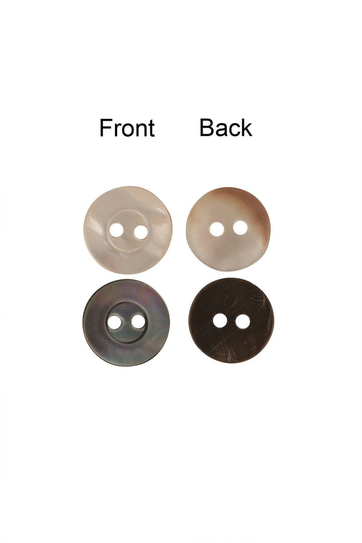 Small Round Shape 2-Hole Rounded Rim Shirt Button