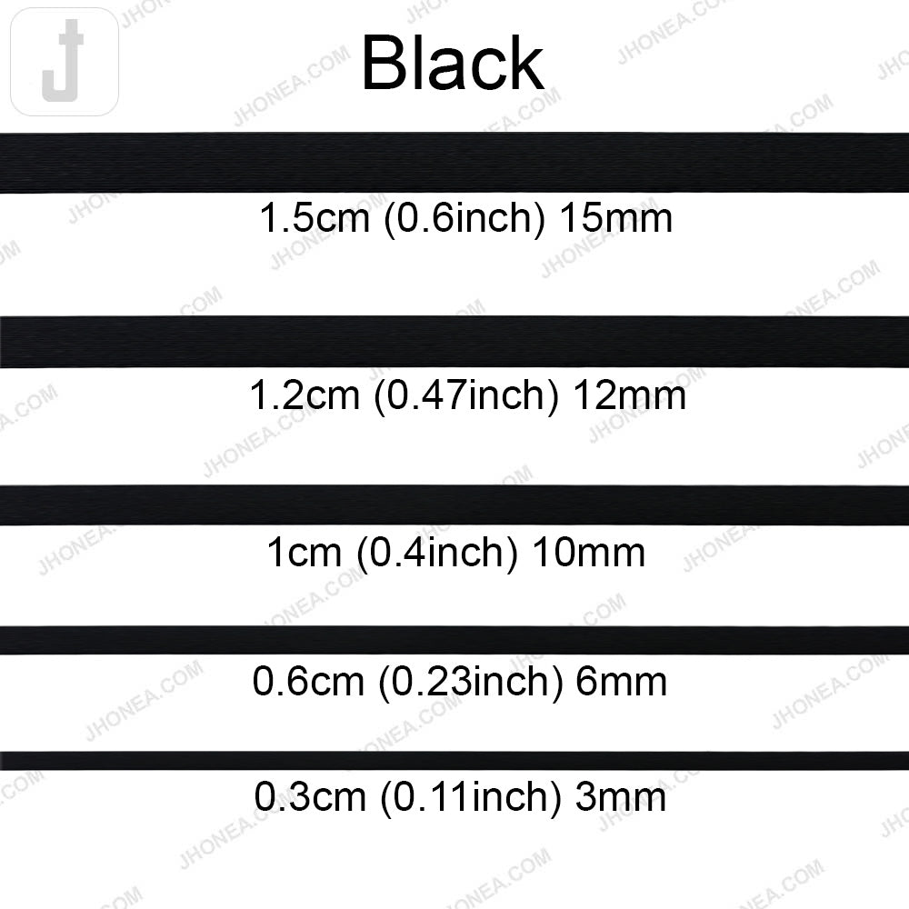 Plain Black & White Tailors' Stiff Woven Elastic for Casings