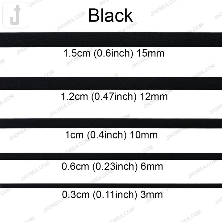 Plain Black & White Tailors' Stiff Woven Elastic for Casings