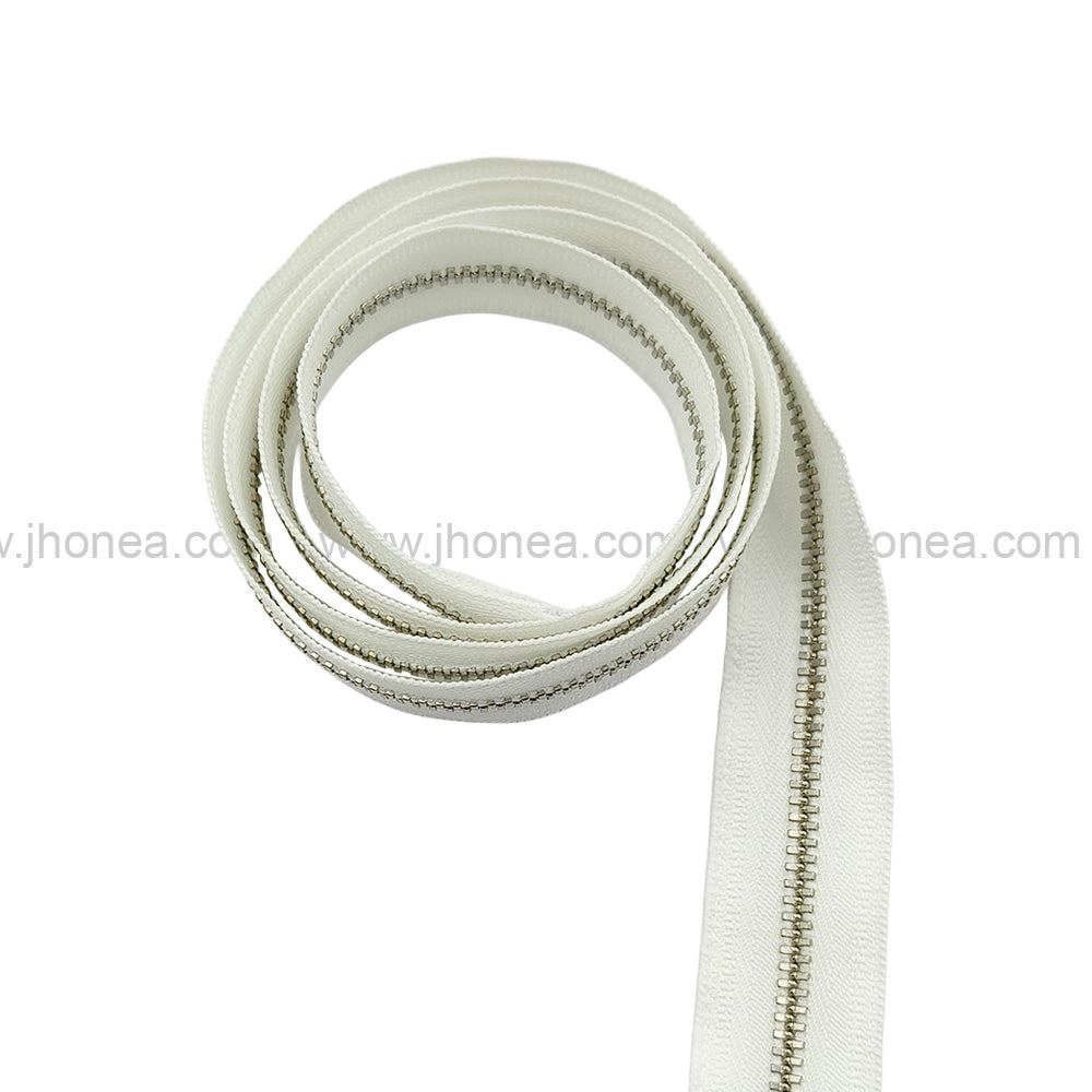 YKK #3 Number Premium Quality White Tape YKK Metal Zipper Rolls