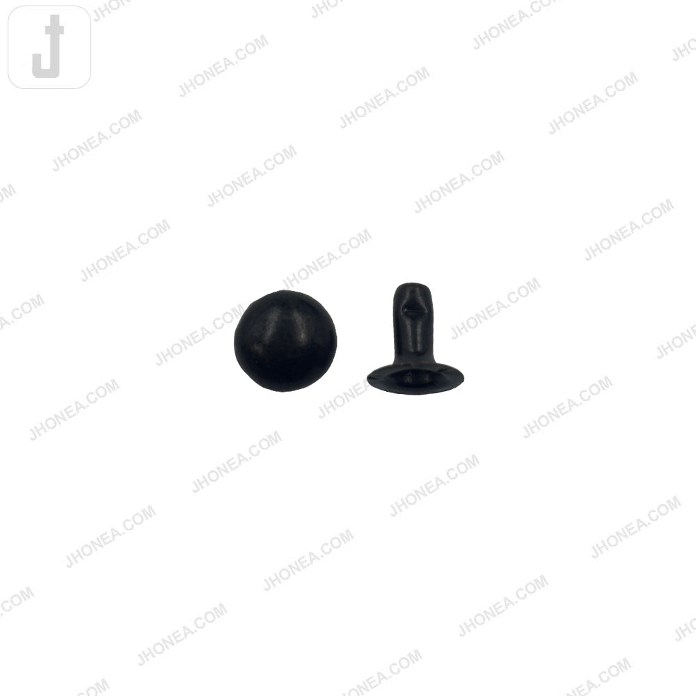 Matte Black Dome Rivet Fastener Studs for Jeans & Denim Clothing