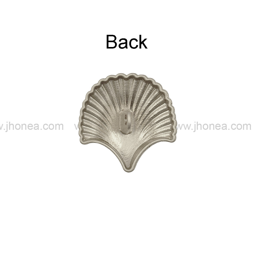 Decorative Sea Shell Shape 25mm(40L) Shank Metal Button