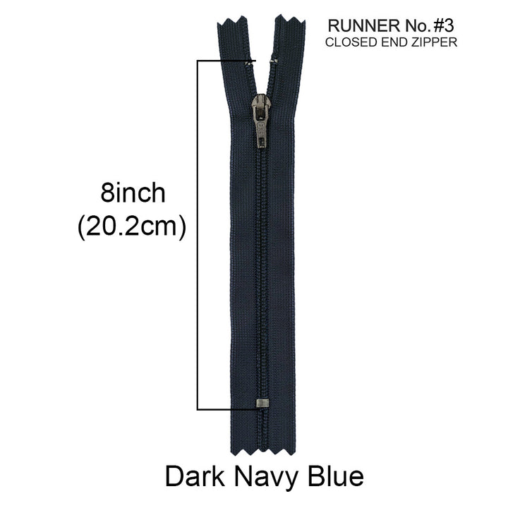 YKK- #3 Nylon Coil Pant Trousers Closed-End YKK Zipper