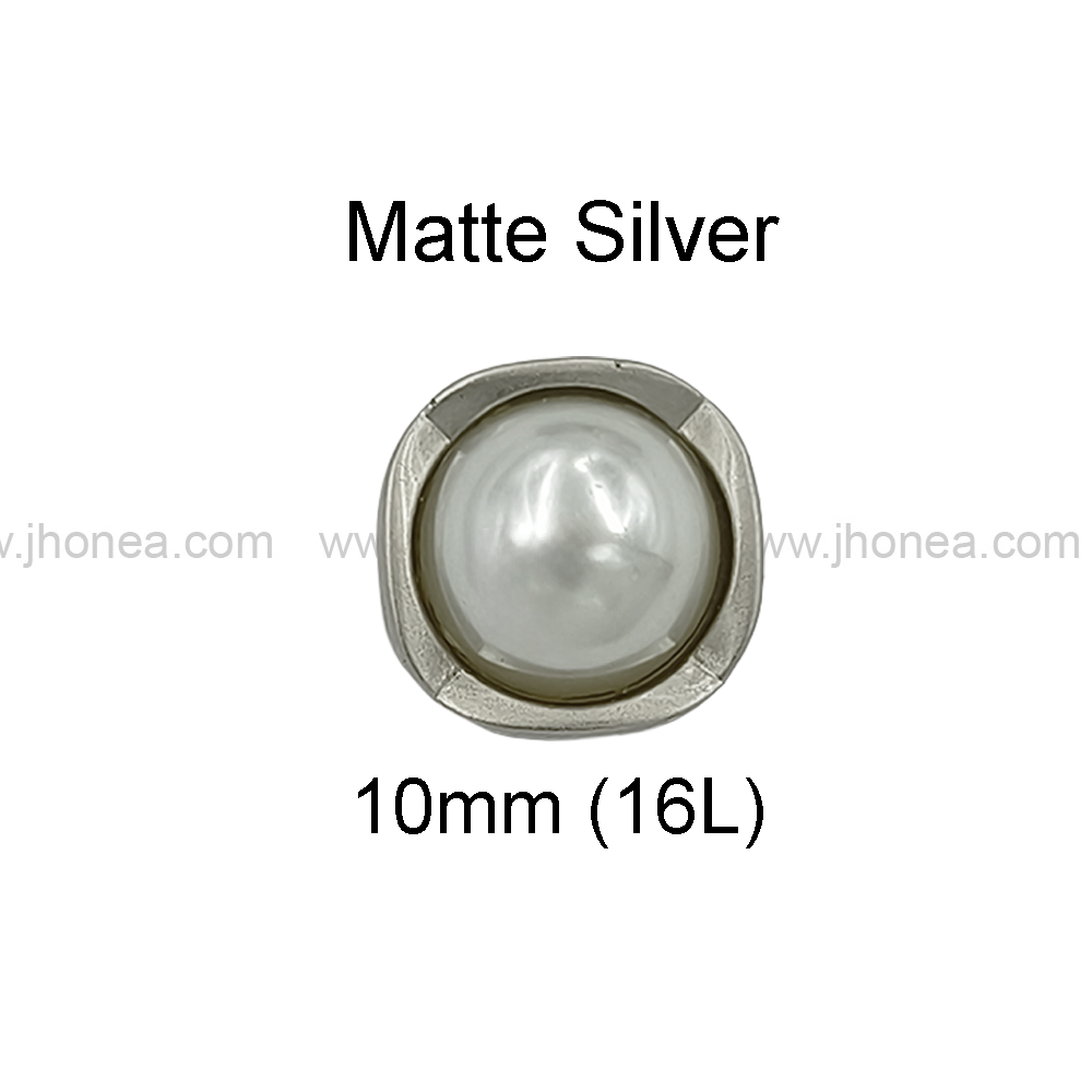 Rounded Square Shape Matte & Shiny Pearl Buttons