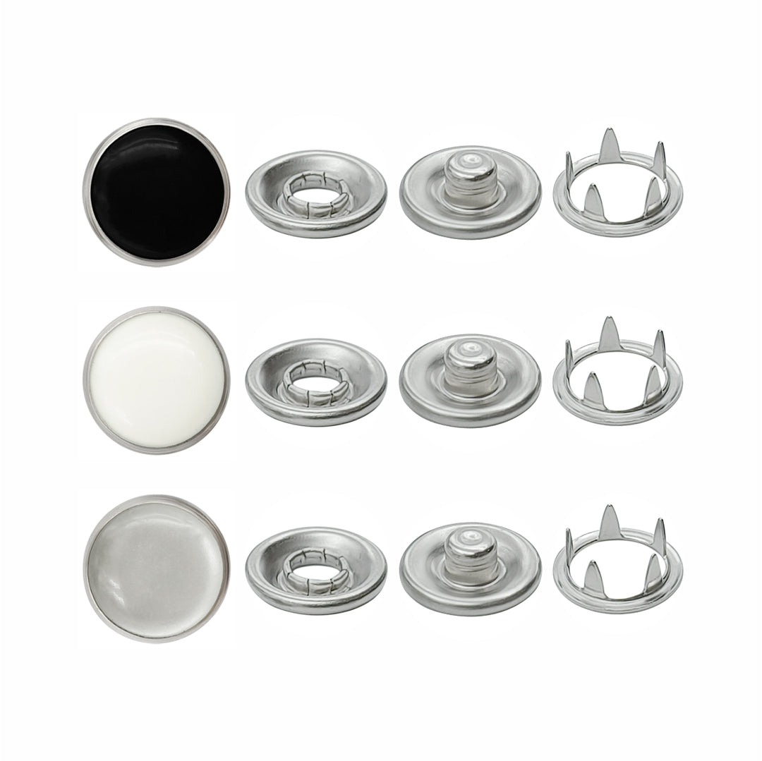 4-Part Prong Press Metal Studs Snap Buttons