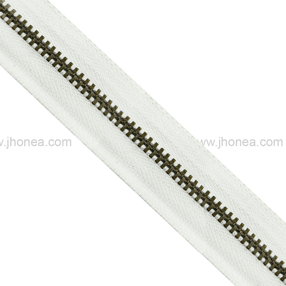 YKK #3 Number Premium Quality White Tape YKK Metal Zipper Rolls