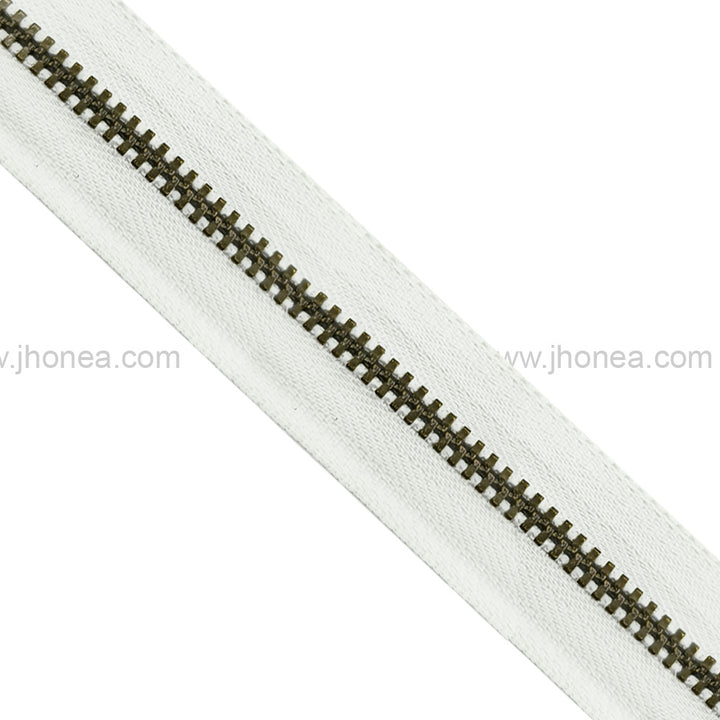 YKK #3 Number Premium Quality White Tape YKK Metal Zipper Rolls