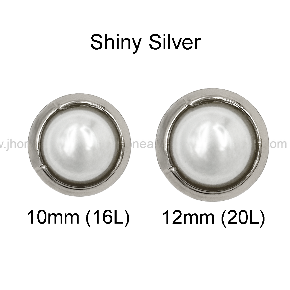 Shiny & Classy Round Shape Premium Quality Pearl Metal Button