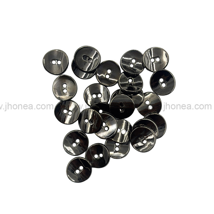 Fashionable Round Shape with Curvy Structure Black Nickel (Gunmetal) Metal Button