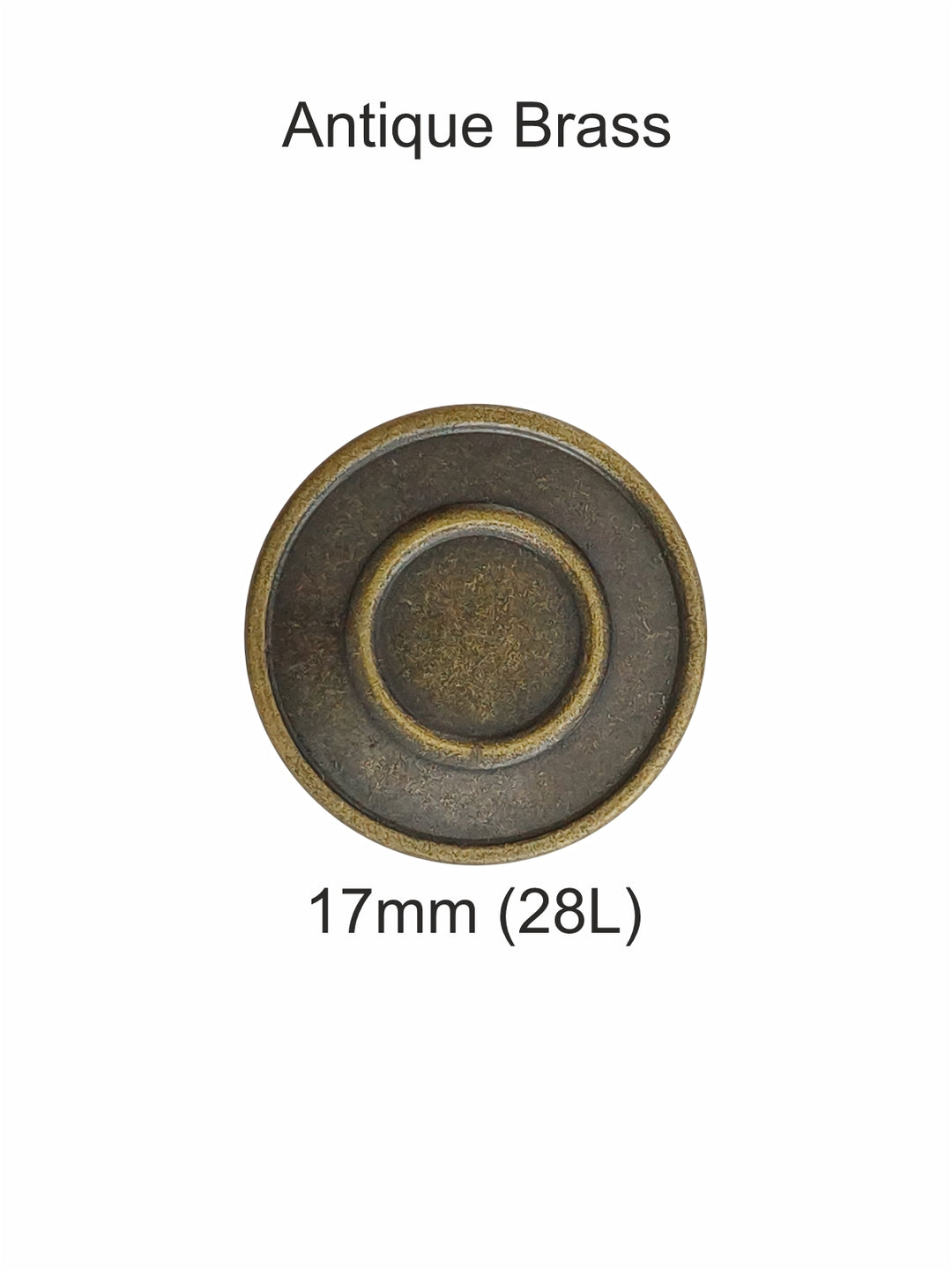 Stylish Brass Buttons with Rounded Rim for Denim Jeans/Jackets/Coats