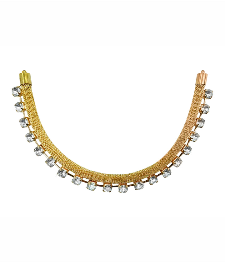Dual Tone Gold with Rose Gold Diamond Necklace Neckline
