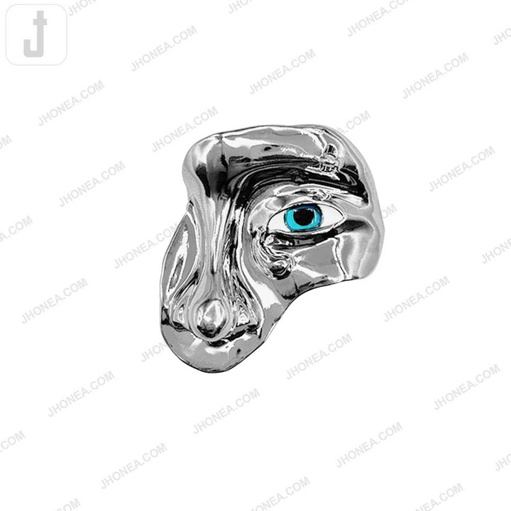 Abstract Evil Eye Face Pin Brooch for Clothing, Jackets and Fashion Accessories