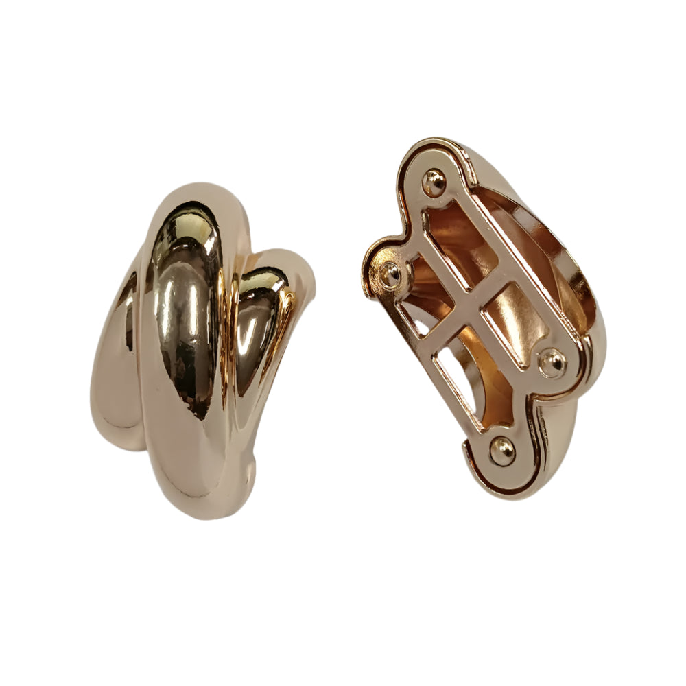 Designer Twisted Shape Shiny Finish Dress Strap Buckle for Clothing