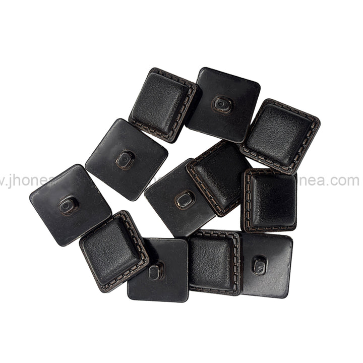 Square Shaped Classic Brown ABS Plastic Back Loop Button